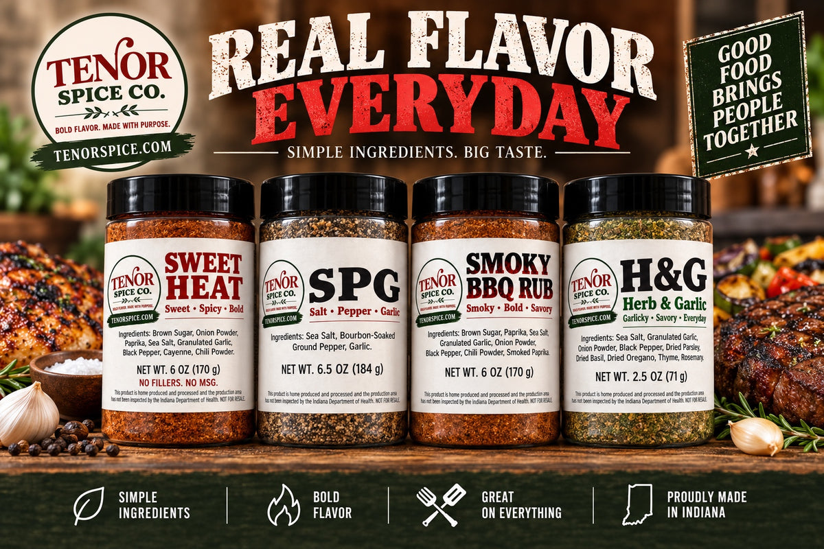 Tenor Spice Company homepage graphic